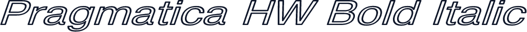 Pragmatica HW Bold Italic