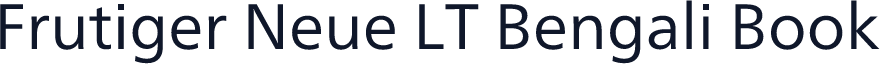 Frutiger Neue LT Bengali Book