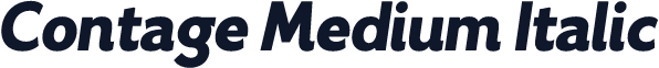 Contage Medium Italic
