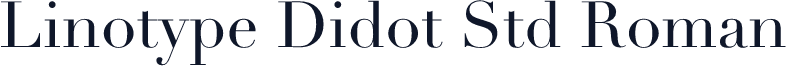 Linotype Didot Std Roman