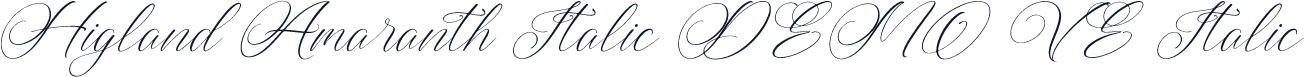 Higland Amaranth Italic DEMO VE Italic
