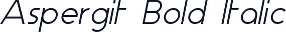 Aspergit Bold Italic