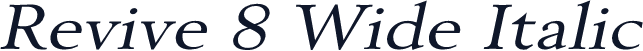 Revive 8 Wide Italic