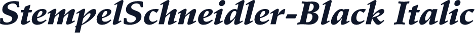 StempelSchneidler-Black Italic