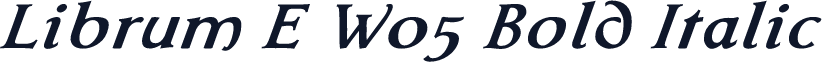 Librum E W05 Bold Italic