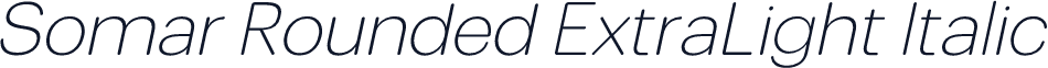 Somar Rounded ExtraLight Italic