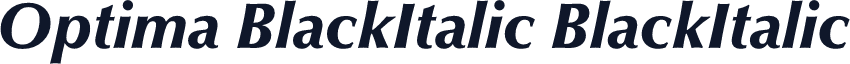 Optima BlackItalic BlackItalic