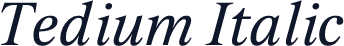 Tedium Italic