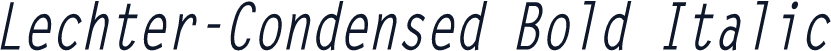Lechter-Condensed Bold Italic