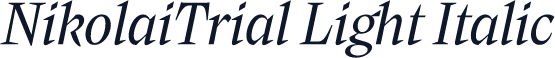 NikolaiTrial Light Italic