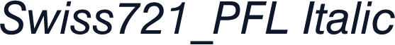 Swiss721_PFL Italic