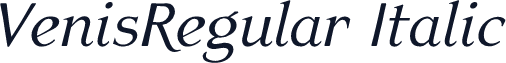 VenisRegular Italic