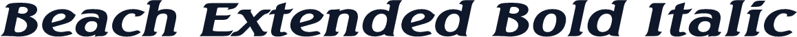 Beach Extended Bold Italic