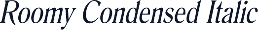 Roomy Condensed Italic