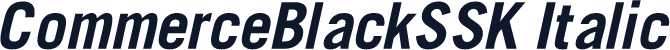 CommerceBlackSSK Italic