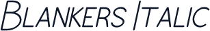 Blankers Italic
