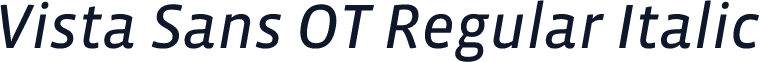 Vista Sans OT Regular Italic