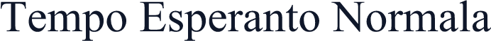 Tempo Esperanto Normala