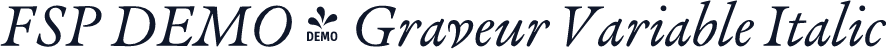 FSP DEMO - Graveur Variable Italic
