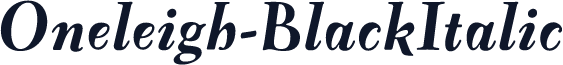 Oneleigh-BlackItalic