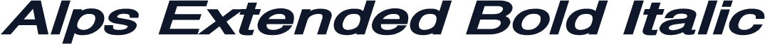 Alps Extended Bold Italic