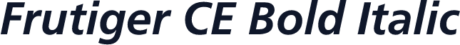 Frutiger CE Bold Italic