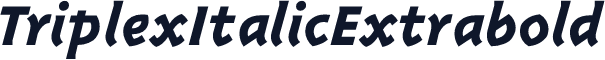 TriplexItalicExtrabold