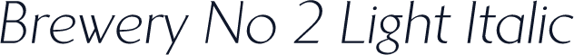 Brewery No 2 Light Italic