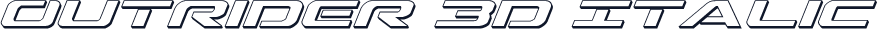Outrider 3D Italic
