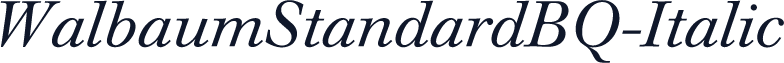 WalbaumStandardBQ-Italic