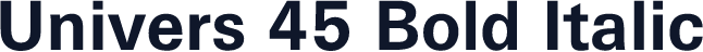 Univers 45 Bold Italic