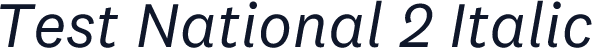 Test National 2 Italic