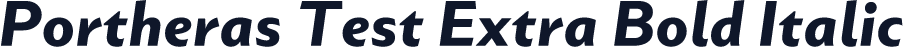 Portheras Test Extra Bold Italic
