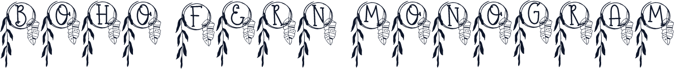 Boho Fern Monogram