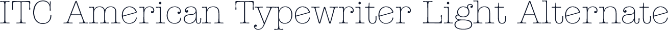 ITC American Typewriter Light Alternate