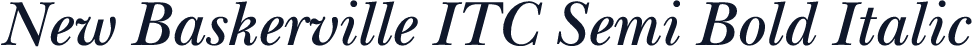 New Baskerville ITC Semi Bold Italic