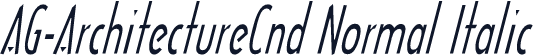 AG-ArchitectureCnd Normal Italic