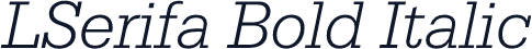 LSerifa Bold Italic