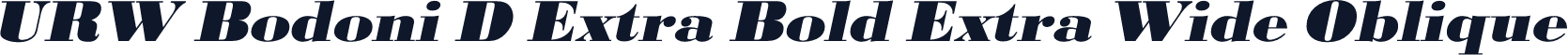 URW Bodoni D Extra Bold Extra Wide Oblique