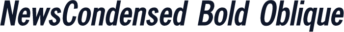 NewsCondensed Bold Oblique