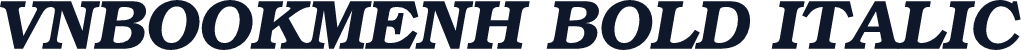 VNBookmenH Bold Italic