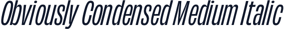 Obviously Condensed Medium Italic