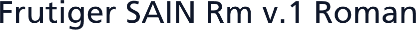 Frutiger SAIN Rm v.1 Roman