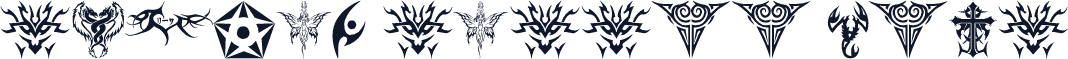 tribal tattoo font