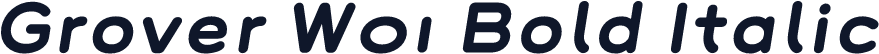 Grover W01 Bold Italic