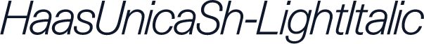 HaasUnicaSh-LightItalic