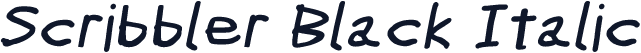 Scribbler Black Italic