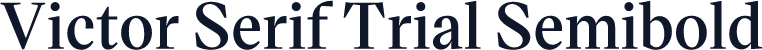 Victor Serif Trial Semibold