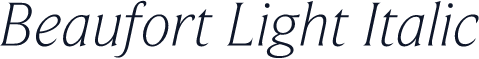 Beaufort Light Italic