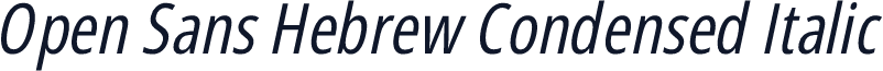 Open Sans Hebrew Condensed Italic